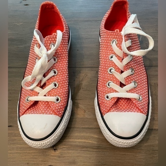 𝅺CONVERSE Chuck Taylor All Star Low Red/Coral white - Picture 8 of 10